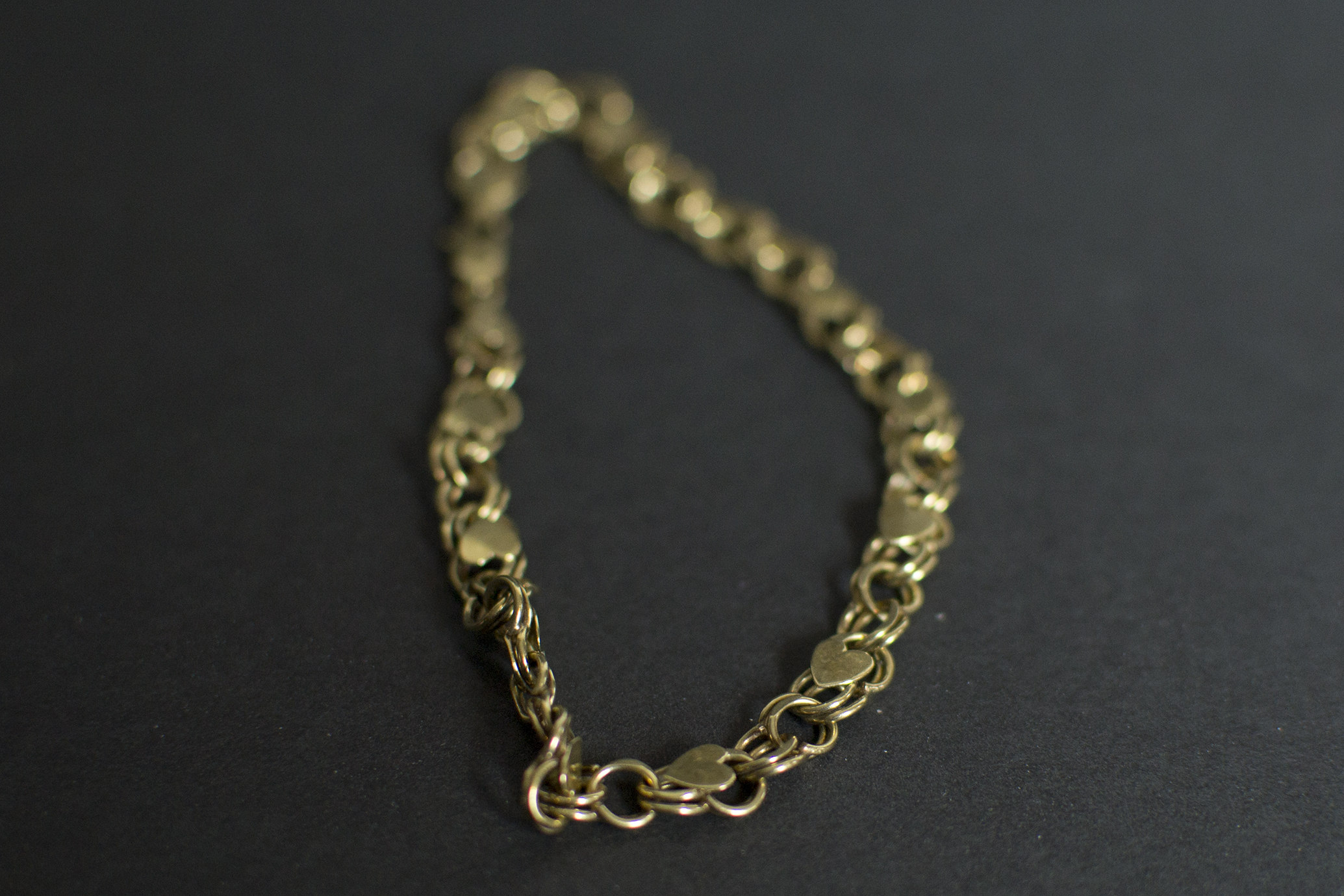 14k Double Loop Chain Gold Bracelet