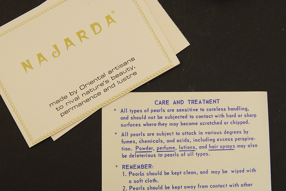 Vintage Najarda Faux Pearl necklace