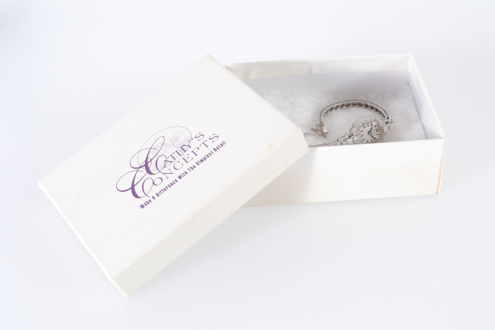 Vintage 14K White Gold and 1.5 Carat Diamond Nivada Watch