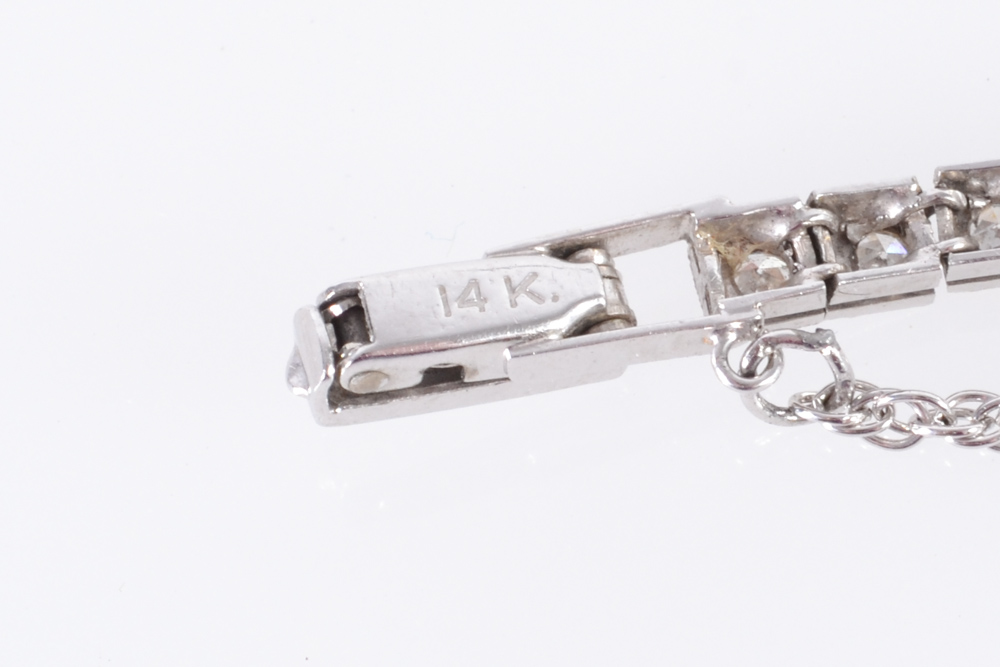 Vintage 14K White Gold and 1.5 Carat Diamond Nivada Watch