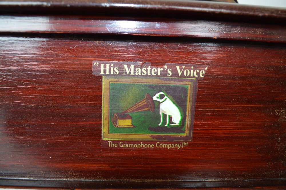 Hand Crank Phonograph With Brass Horn