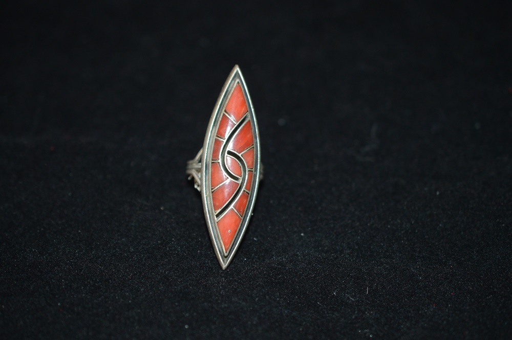 1970's Zuni Sterling Silver Ring By Dickie & Amy Quandelacy
