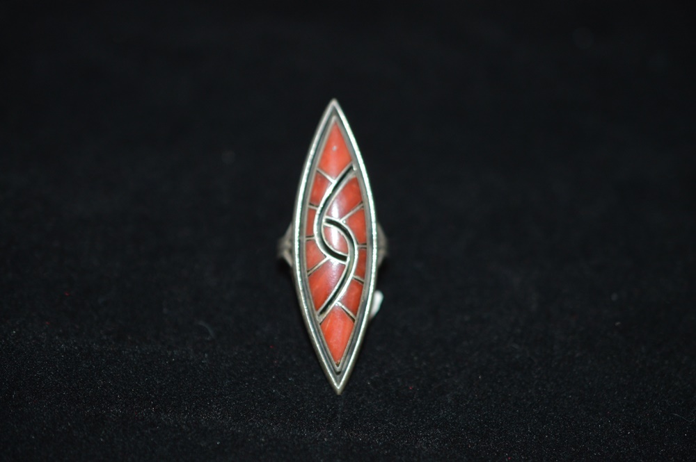 1970's Zuni Sterling Silver Ring By Dickie & Amy Quandelacy