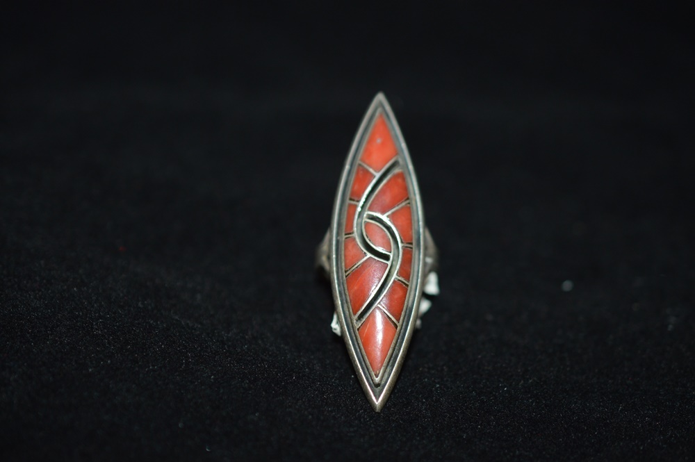 1970's Zuni Sterling Silver Ring By Dickie & Amy Quandelacy