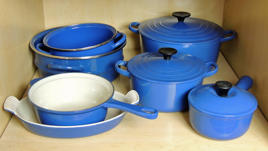 Blue Enamel Le Creuset Cast Iron Cookware