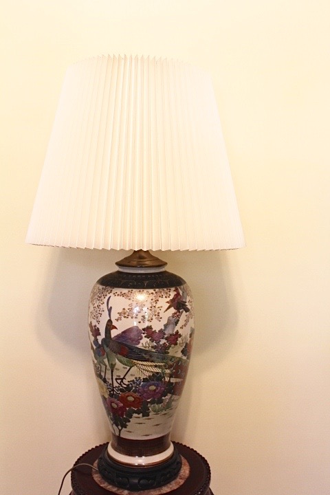 Japanese Satsuma Pottery Lamp