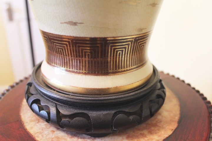 Japanese Satsuma Pottery Lamp