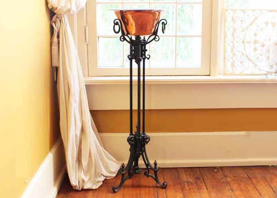 Antique Victorian Wrought Iron Plant Stand