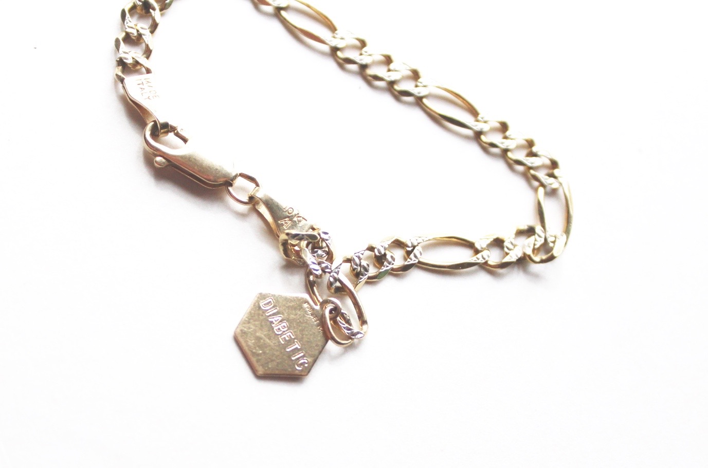 10 Karat Yellow Gold Diabetic Medical Bracelet