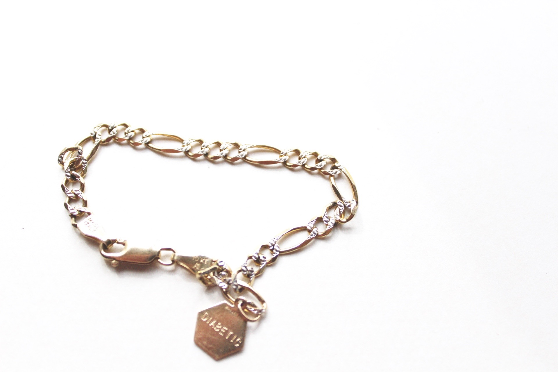 10 Karat Yellow Gold Diabetic Medical Bracelet