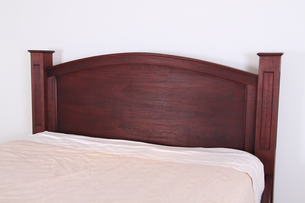 Solid Mahogany Pillared King Size Bed Frame