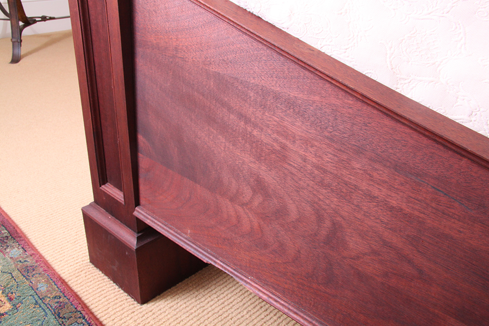 Solid Mahogany Pillared King Size Bed Frame