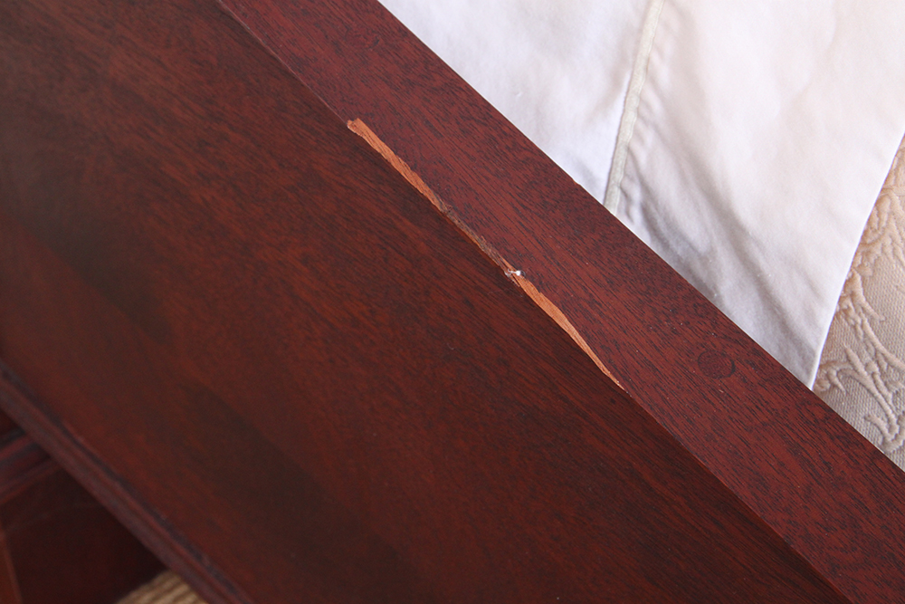 Solid Mahogany Pillared King Size Bed Frame