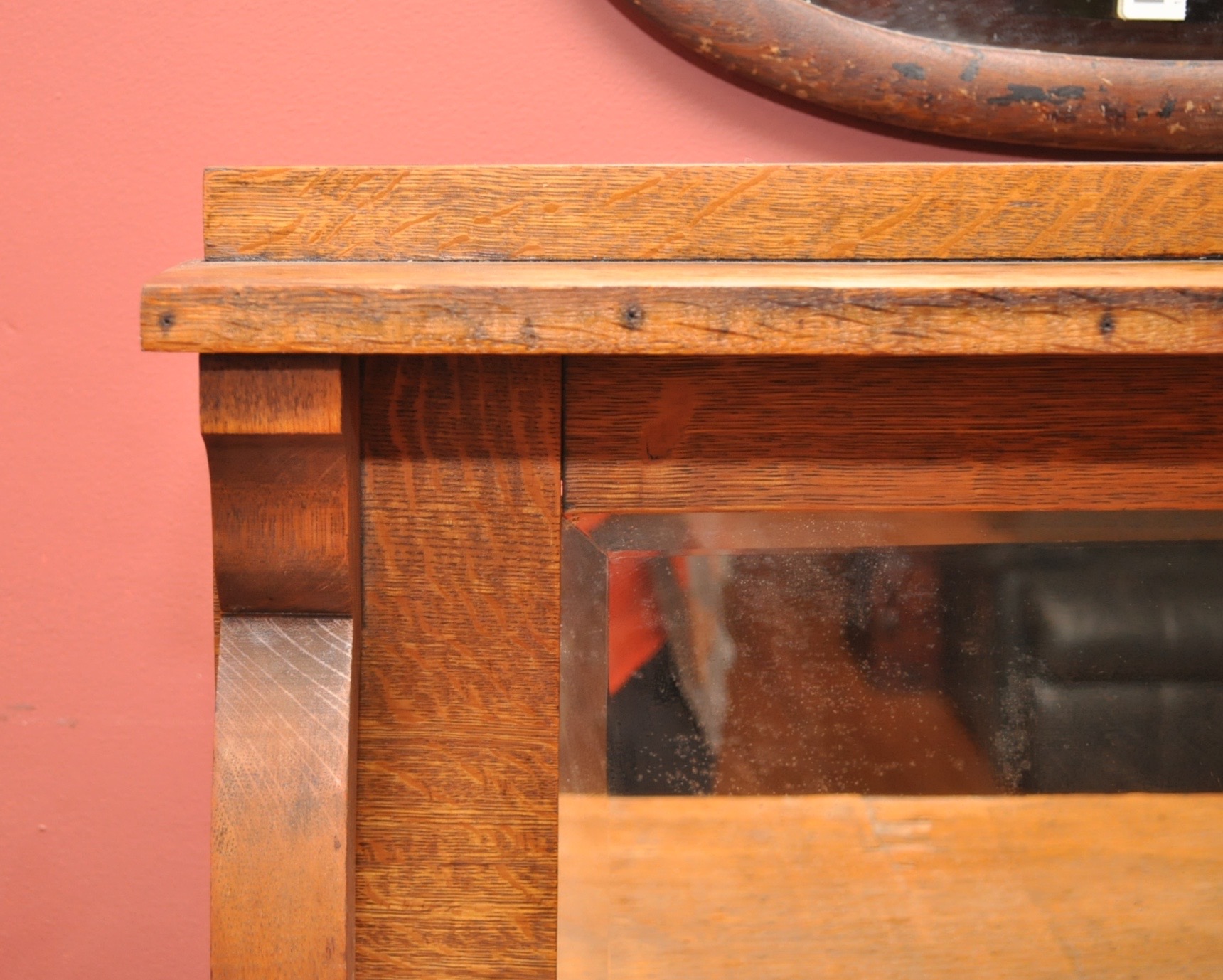Antique Mirrored Oak Buffet
