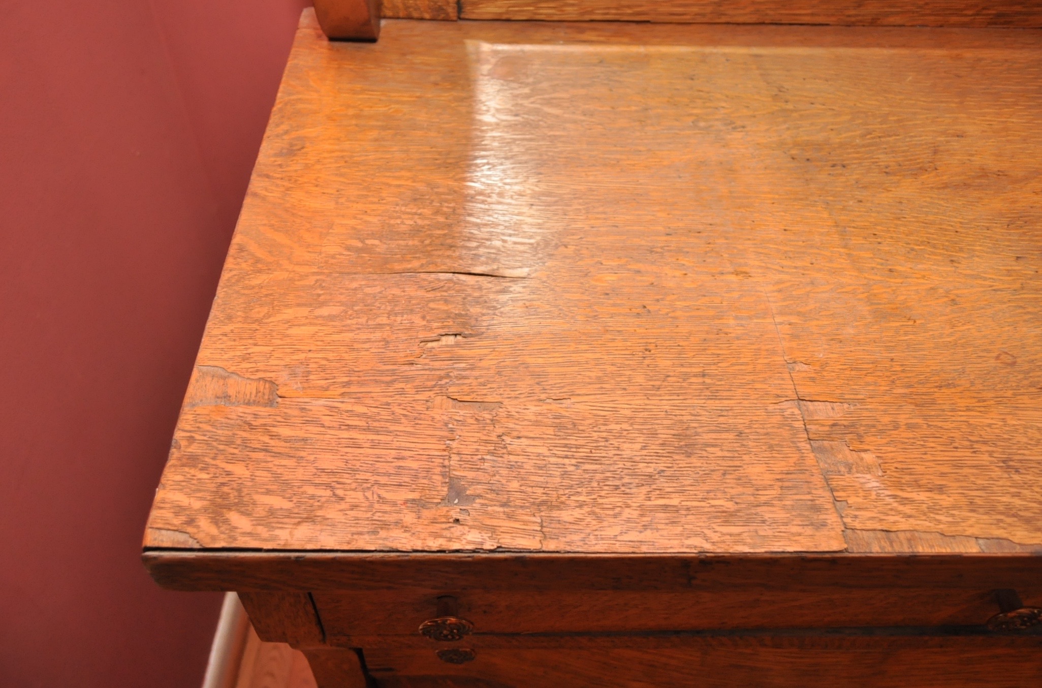 Antique Mirrored Oak Buffet