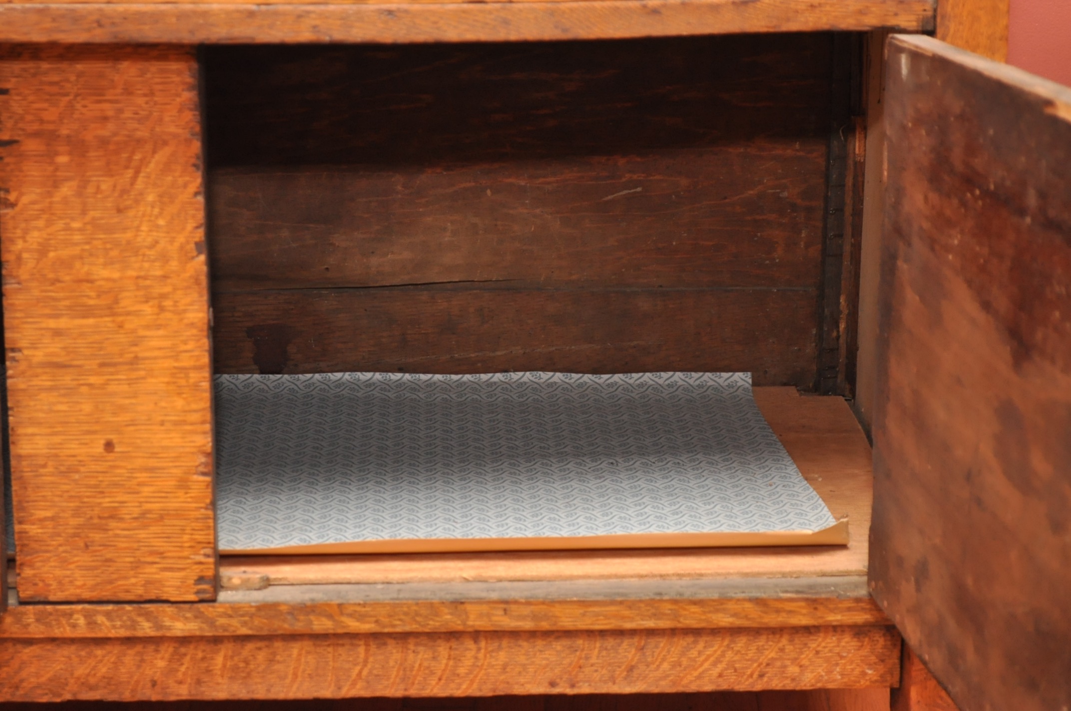 Antique Mirrored Oak Buffet
