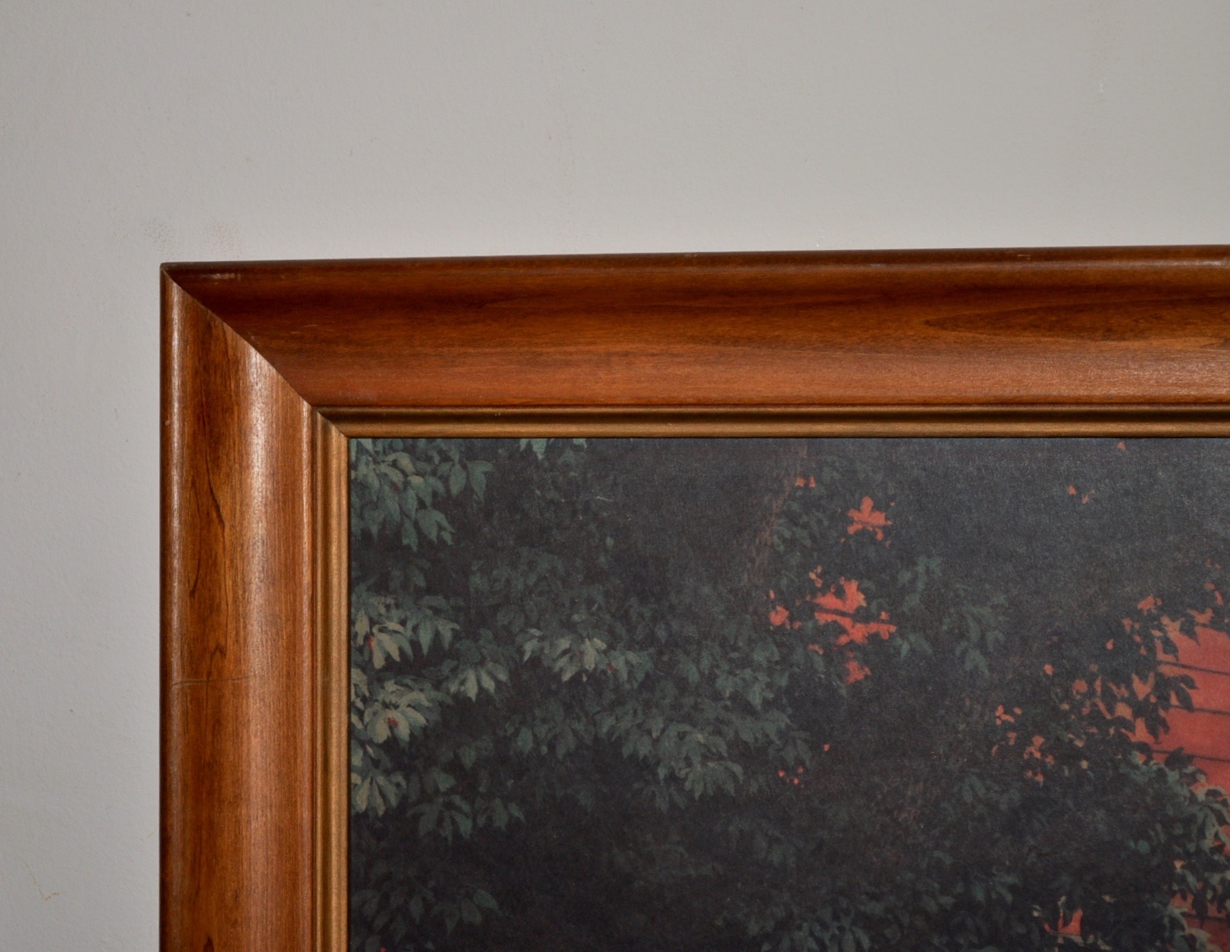 Country Scene and Coons Framed Lithographs