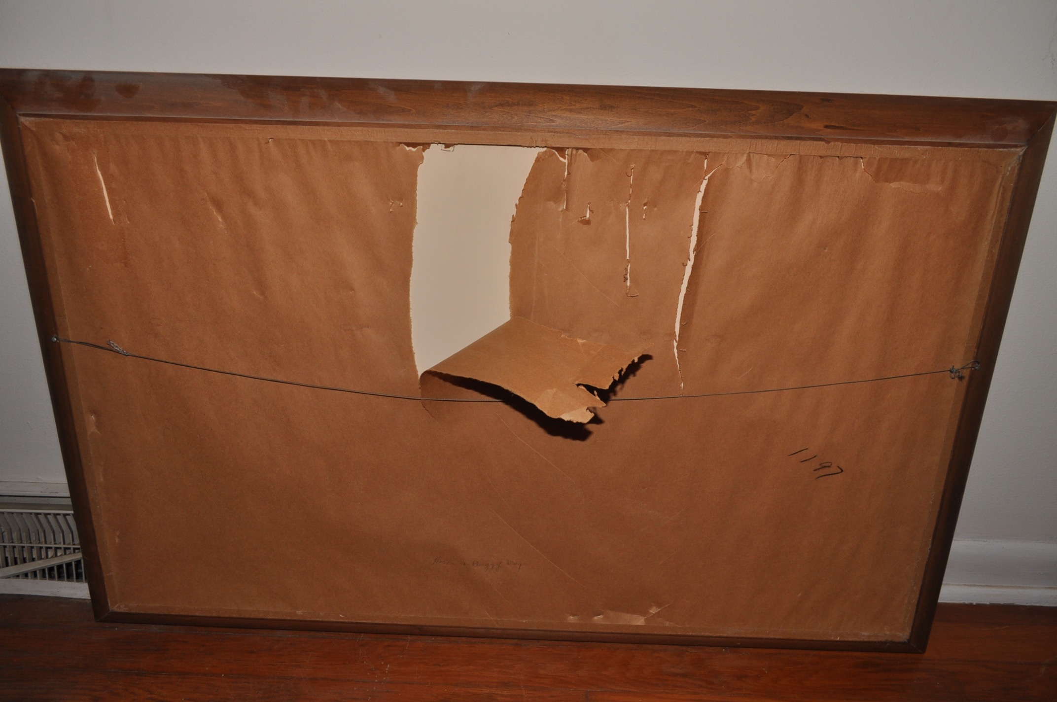 Country Scene and Coons Framed Lithographs