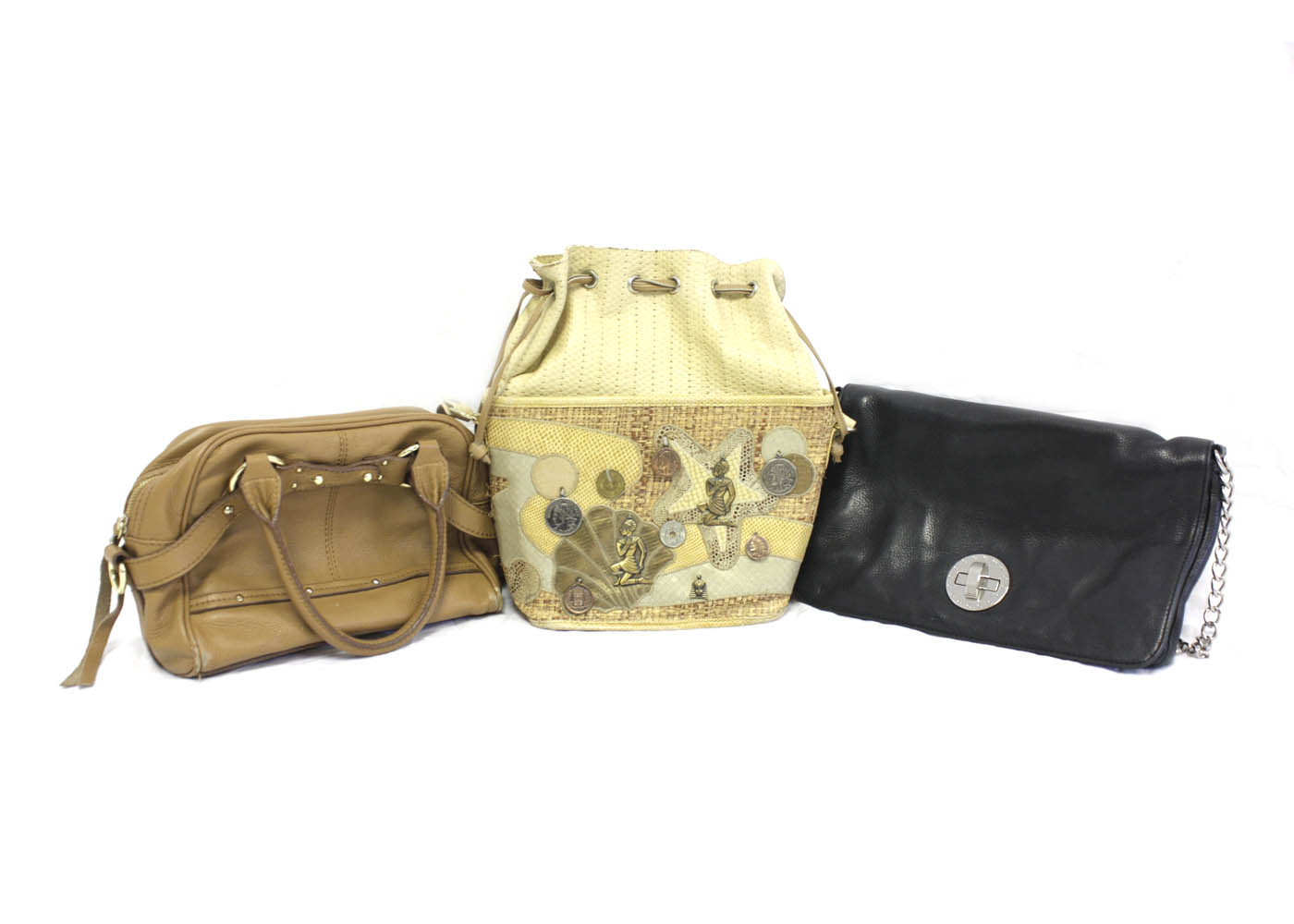 Trio of Leather Purses by Audrey Brooke. Franco Sarto and Sharif