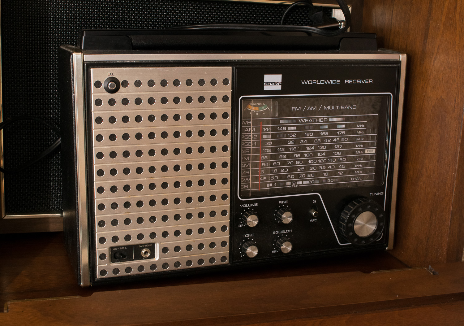Vintage Panasonic Stereo Record Player and Storage Cabinet