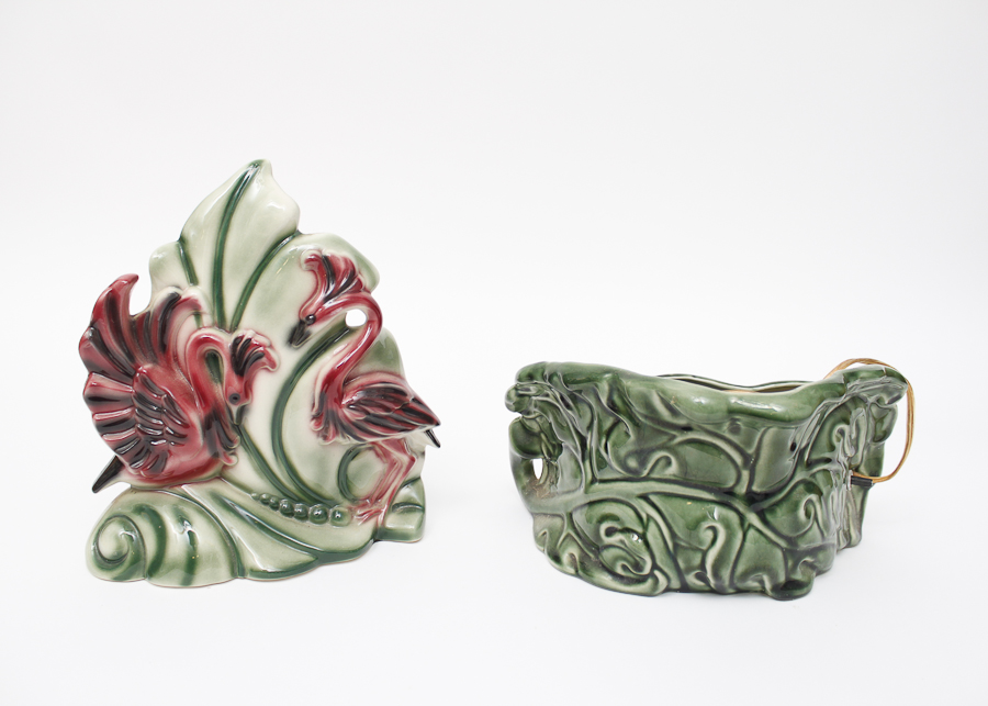 Vintage Art Nouveau Flamingo Lamp