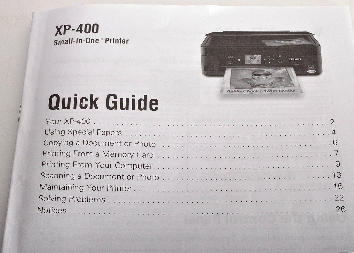 Epson XP-400 Printer