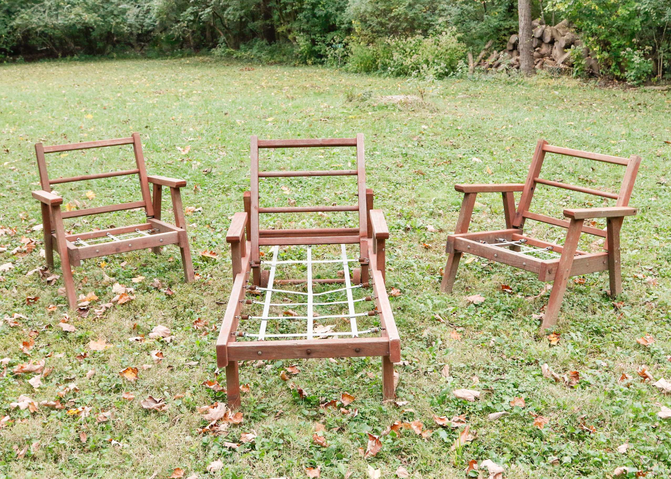 Vintage redwood patio outlet furniture for sale