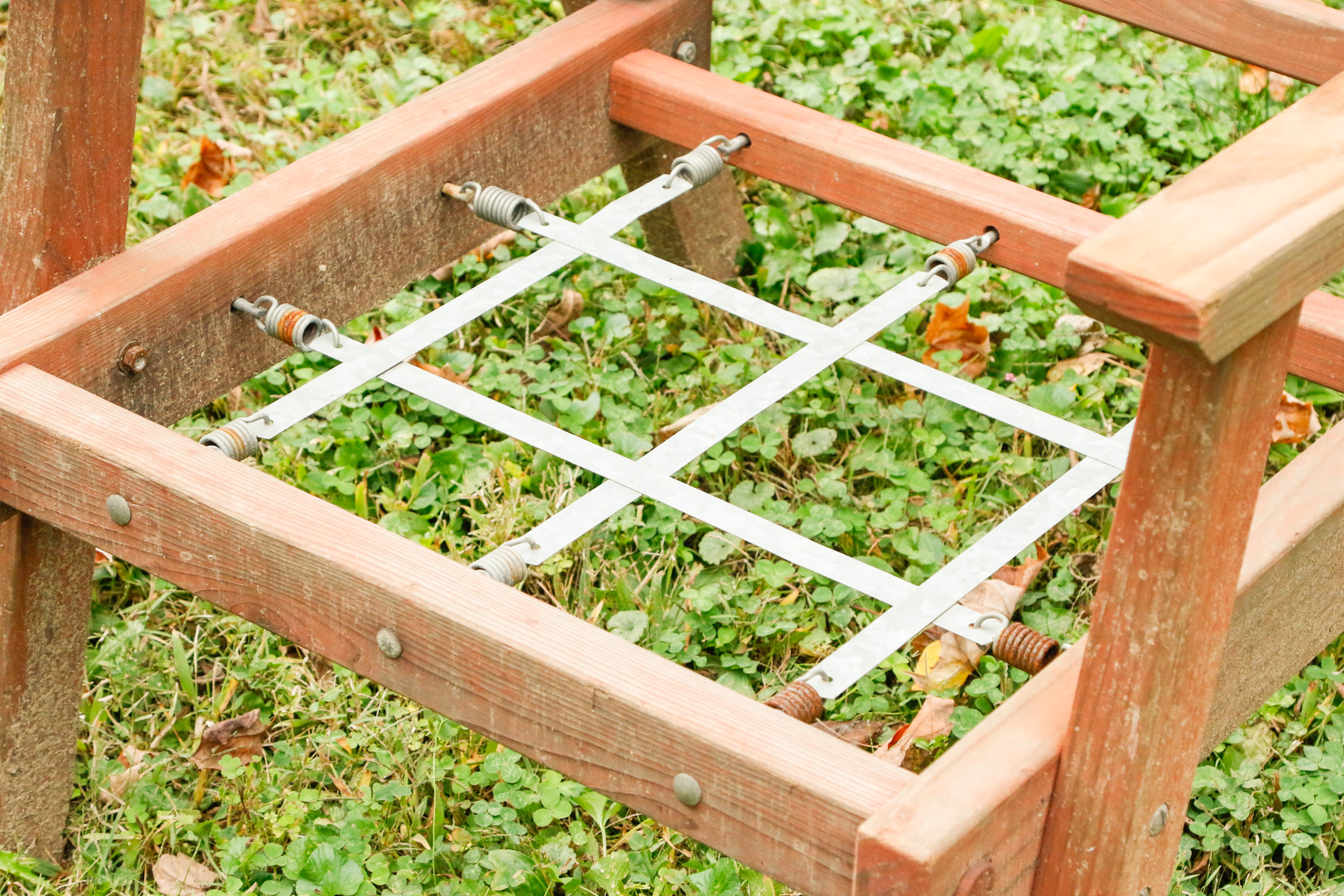 Three-Piece Vintage Redwood Lawn Furniture