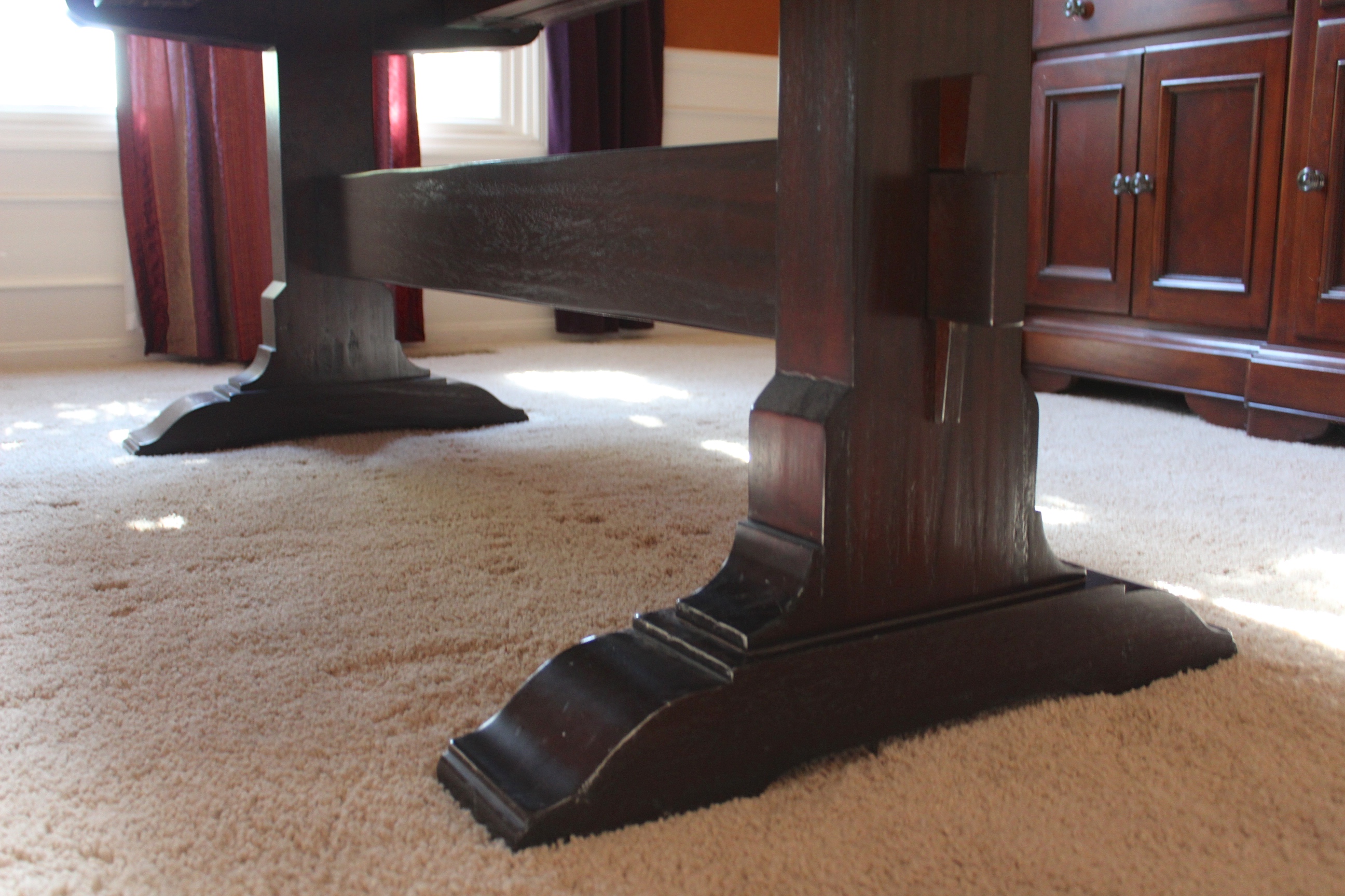 Pottery Barn Mahogany Trestle Table