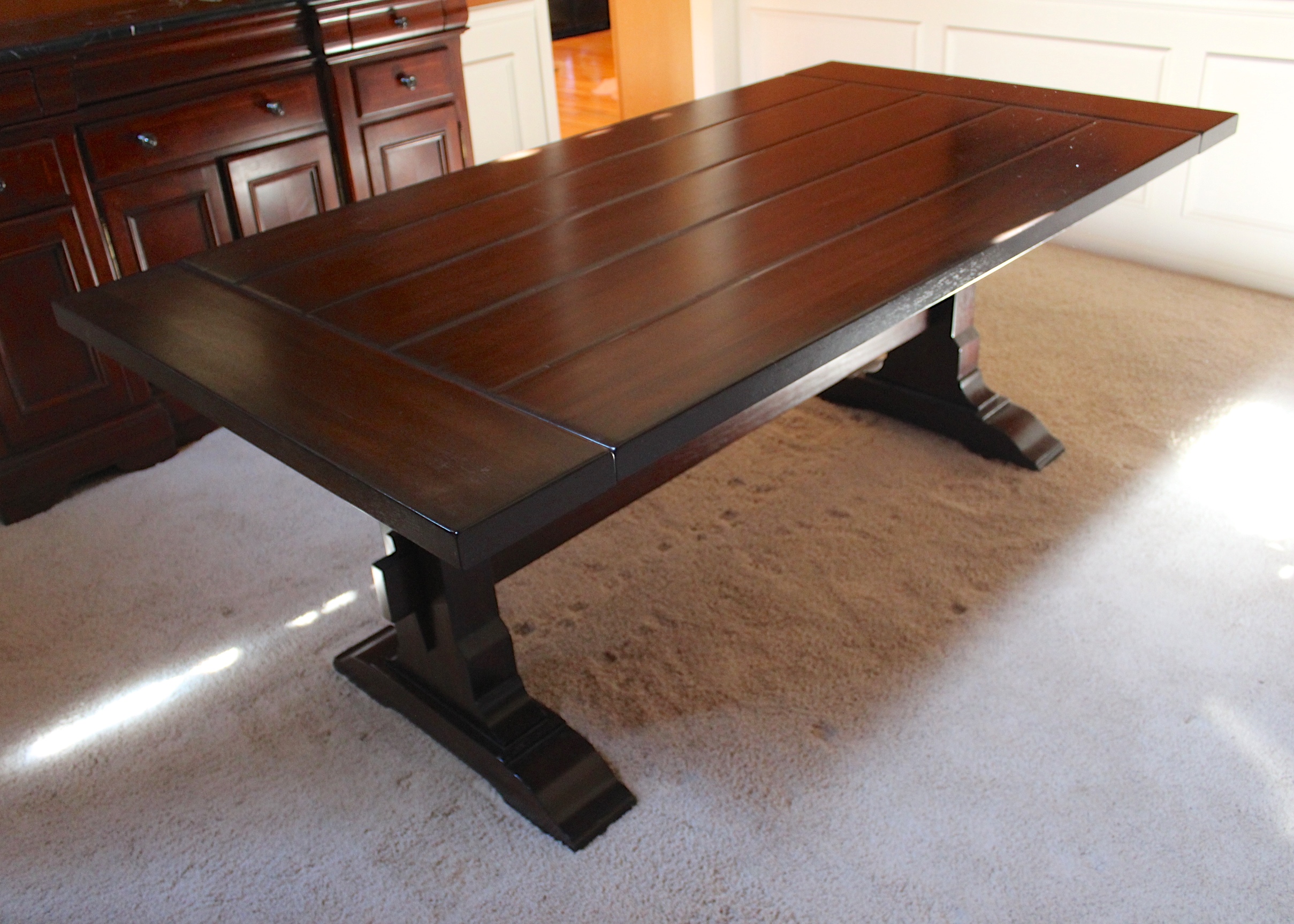 Pottery Barn Mahogany Trestle Table
