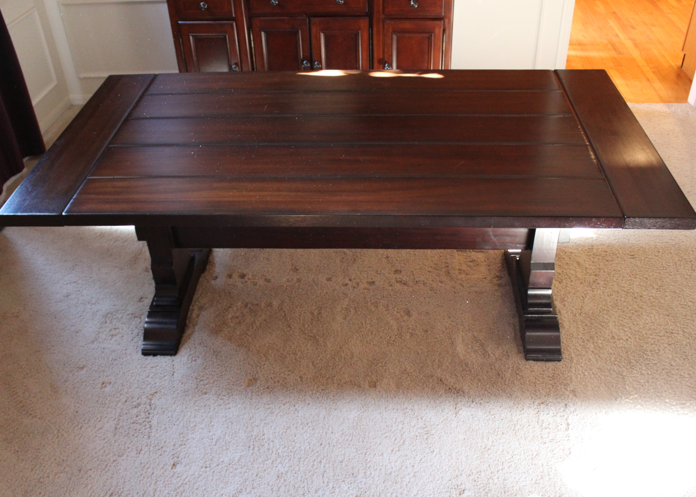 Pottery Barn Mahogany Trestle Table