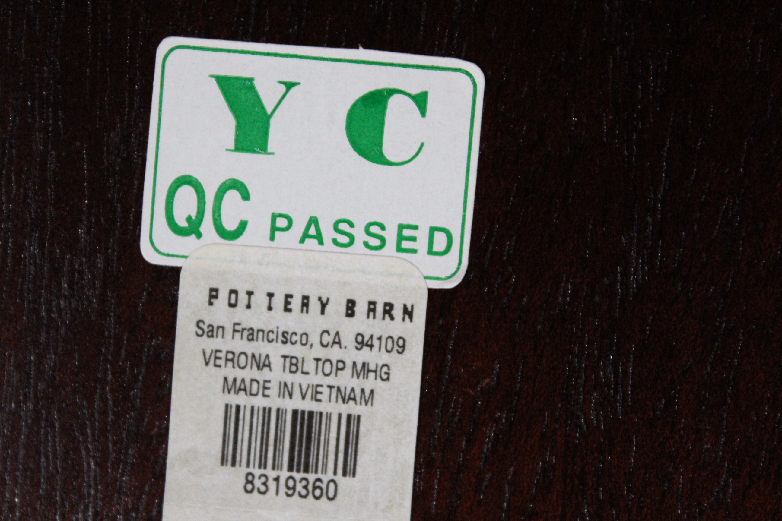 Pottery Barn Mahogany Trestle Table