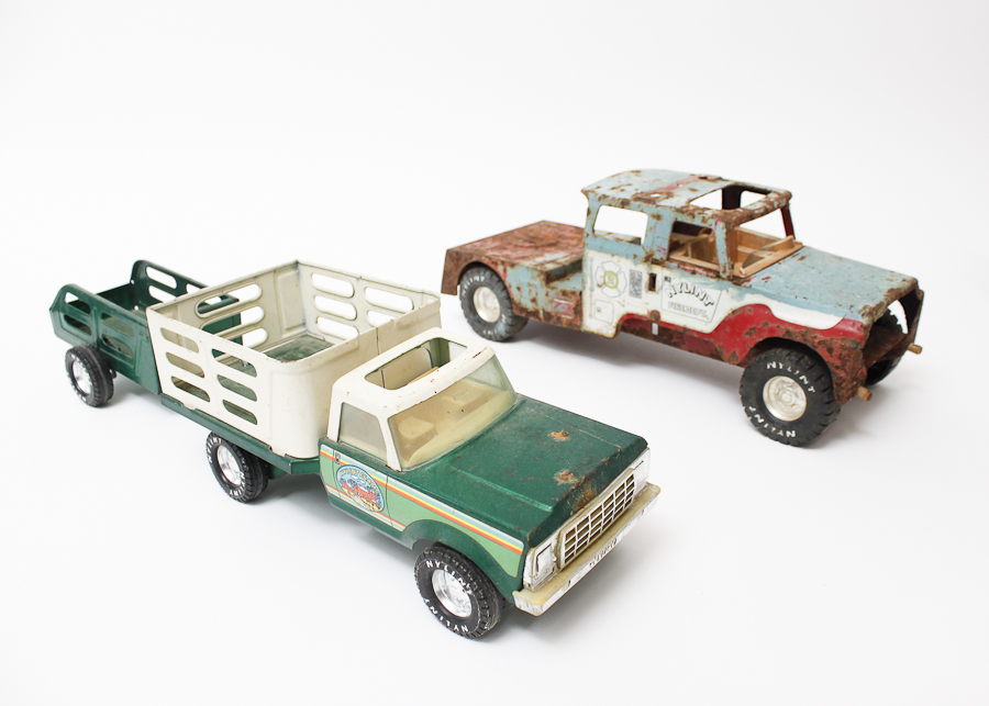 Vintage Nylint Farms Toy Trucks