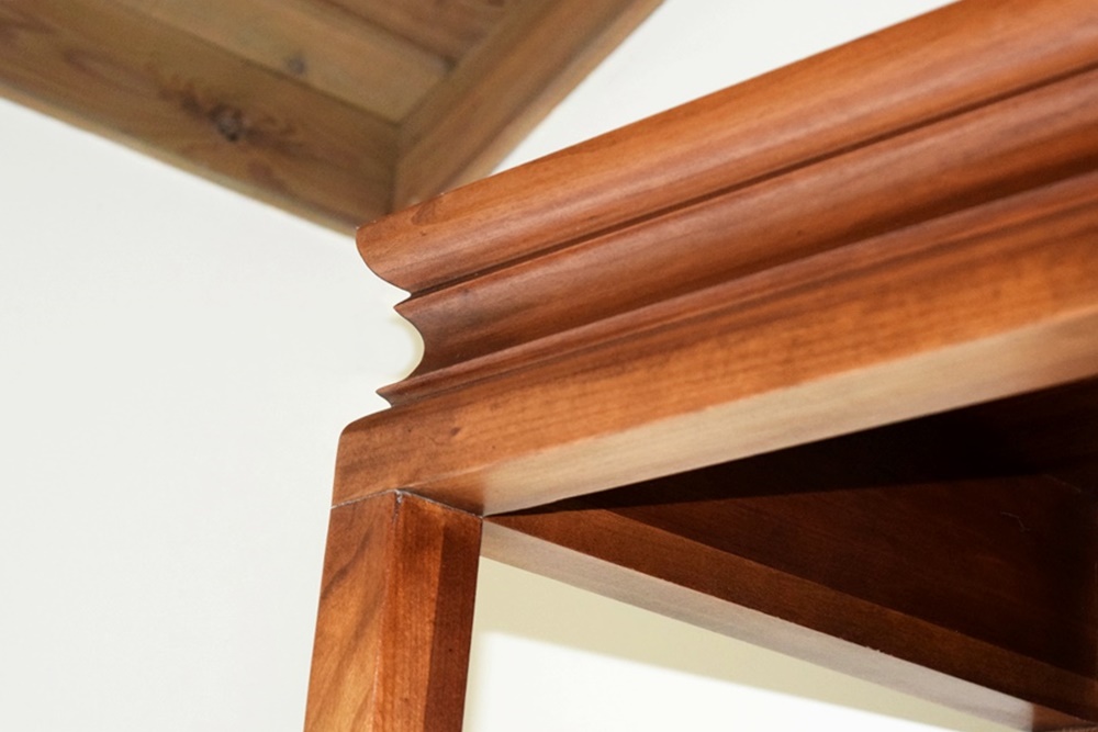 Contemporary Three Part Bookcase in a Cherry Finish