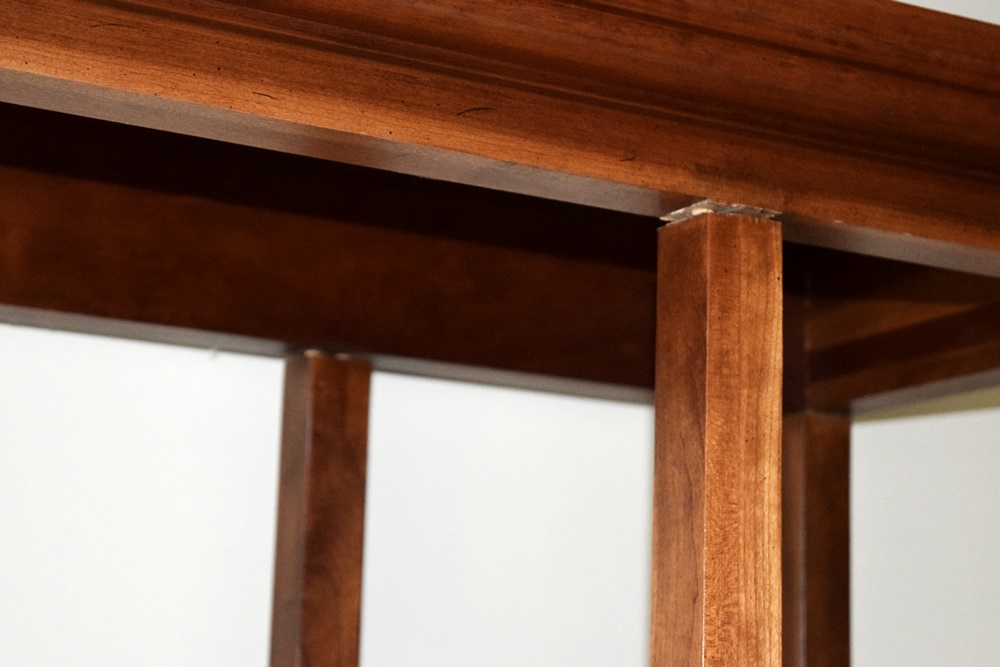 Contemporary Three Part Bookcase in a Cherry Finish