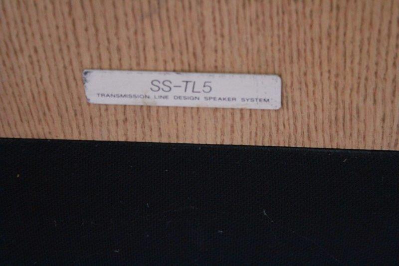 Pair of Tall Sony SS-TL5 Speakers in Oak Veneer