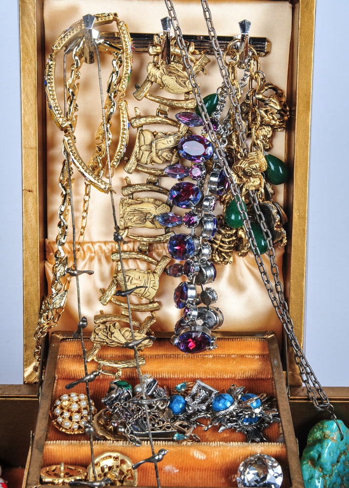 Costume Jewlry Collection with Jewelry Box