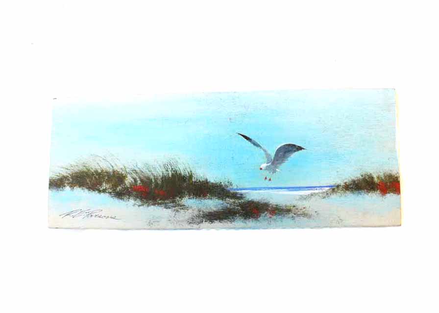 Original Signed Oil Painting on Wood Plank by Raymond E. Parsons