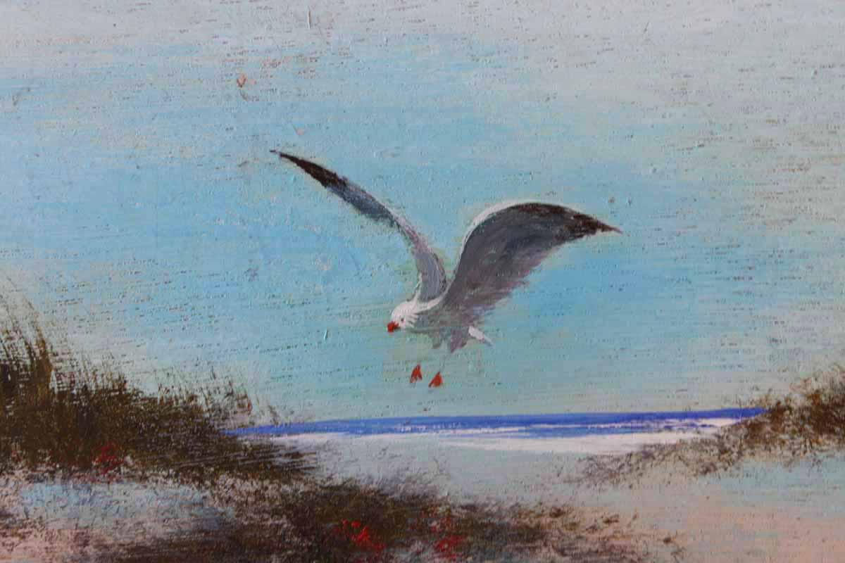 Original Signed Oil Painting on Wood Plank by Raymond E. Parsons