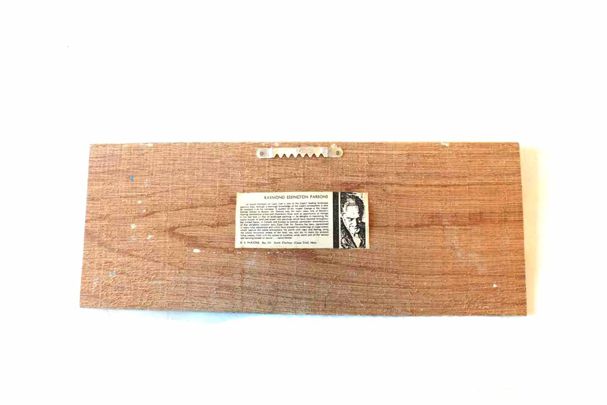 Original Signed Oil Painting on Wood Plank by Raymond E. Parsons