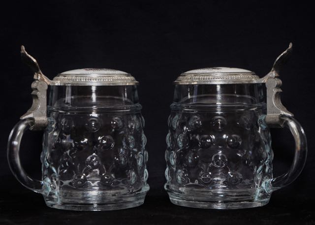 Pair of Vintage Dinkel Acker Beer Stein Mugs