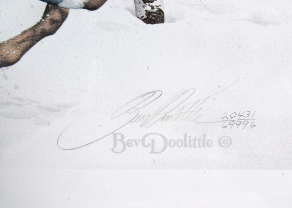 Bev Doolittle's "Sacred Ground" Signed and Numbered Offset Lithograph