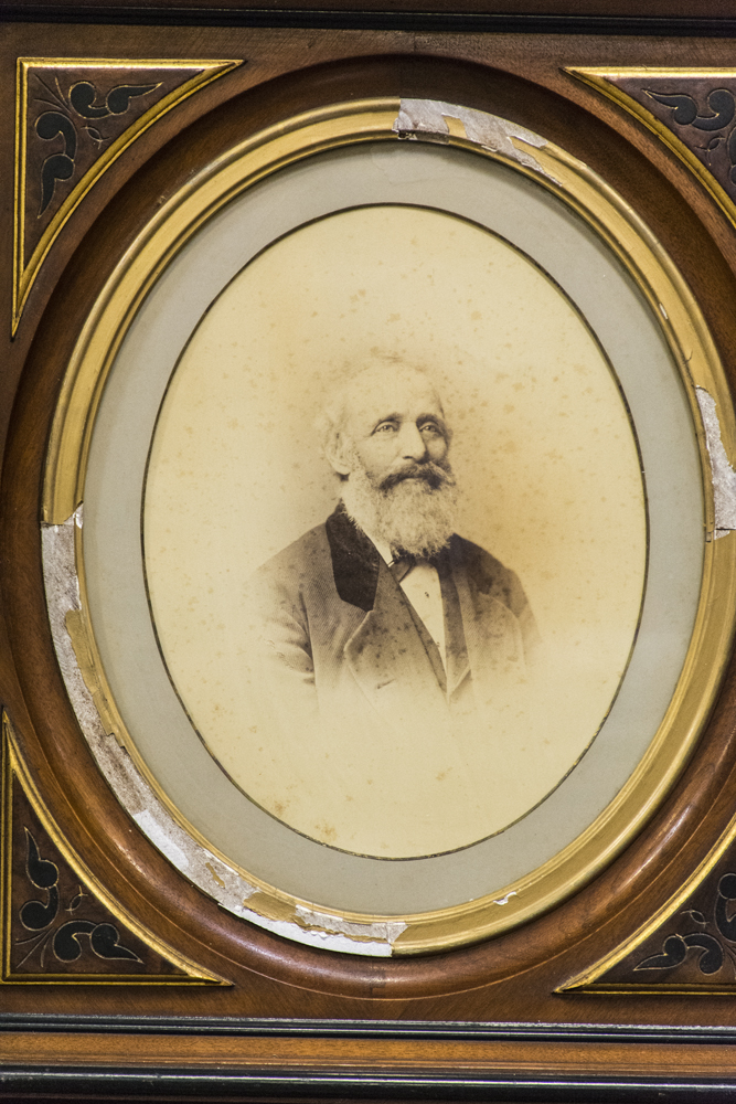 Antique Portrait Behind Glass