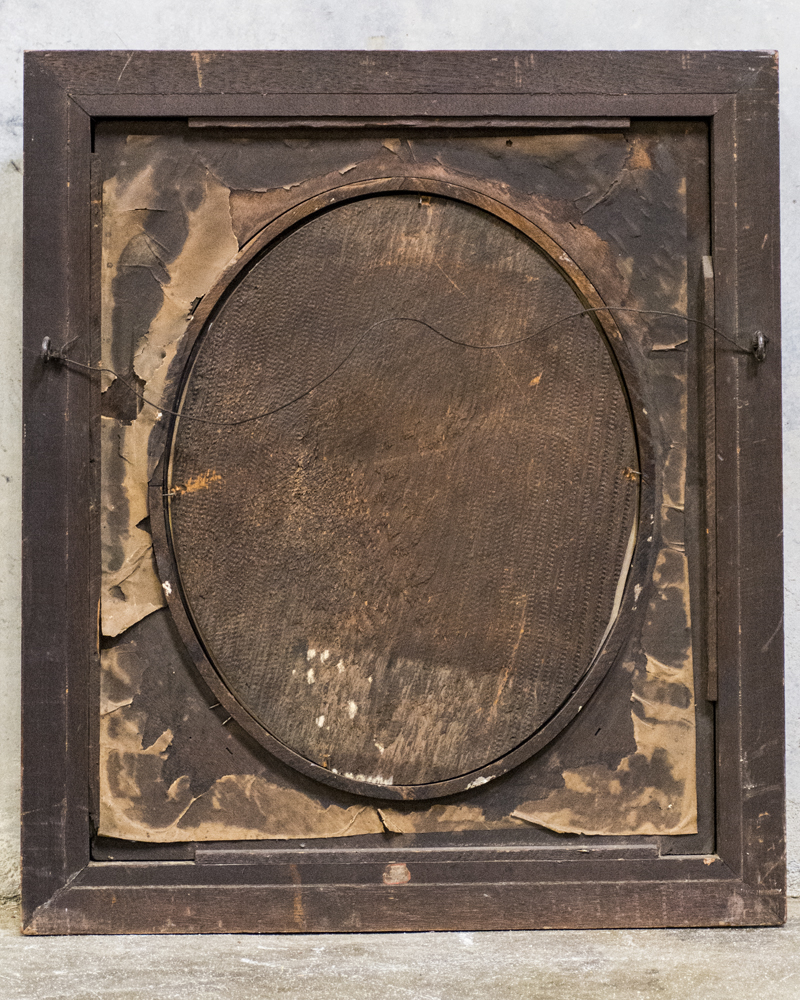 Antique Portrait Behind Glass