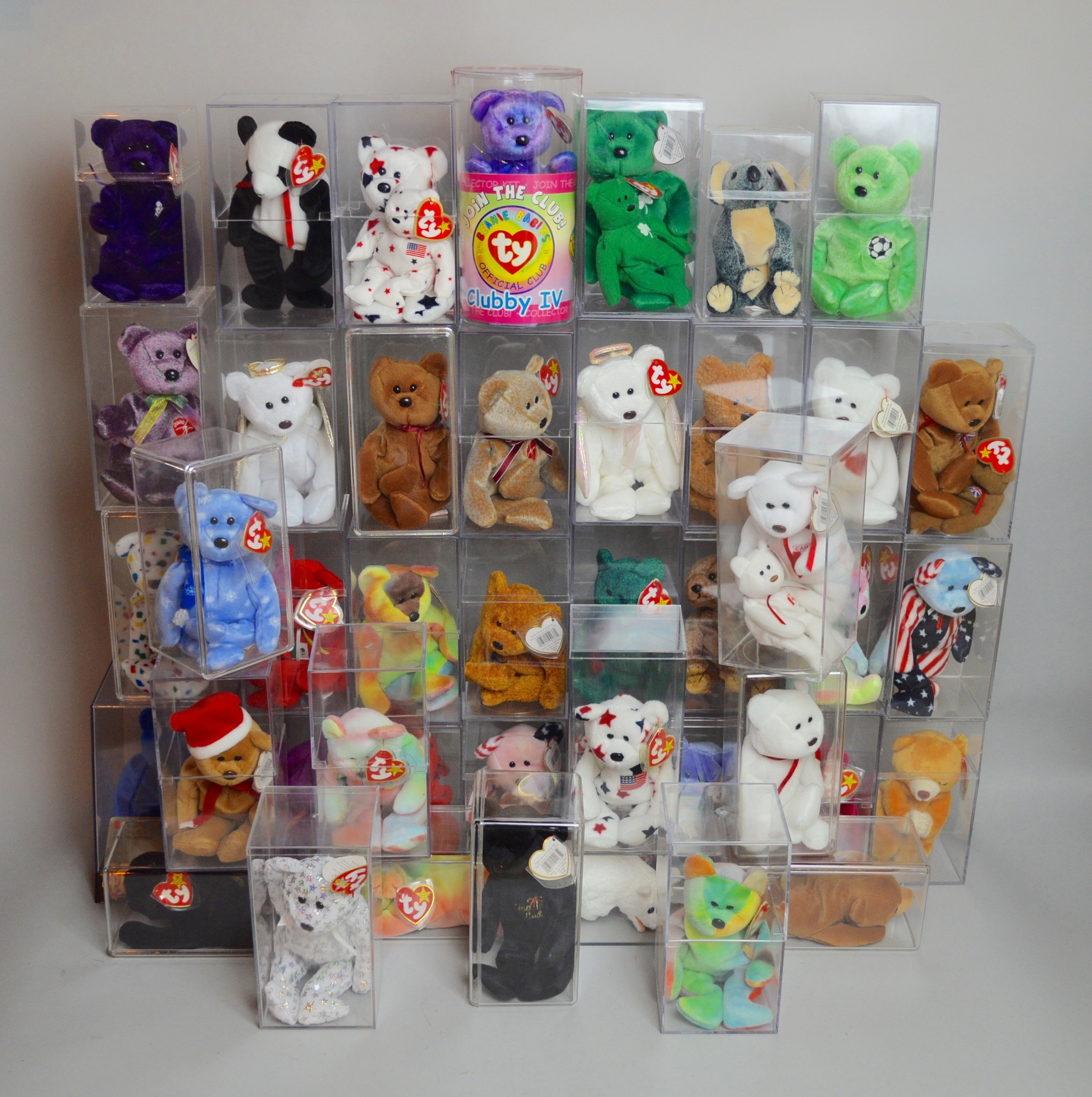 Beanie Baby Collectibles in Plastic Cases