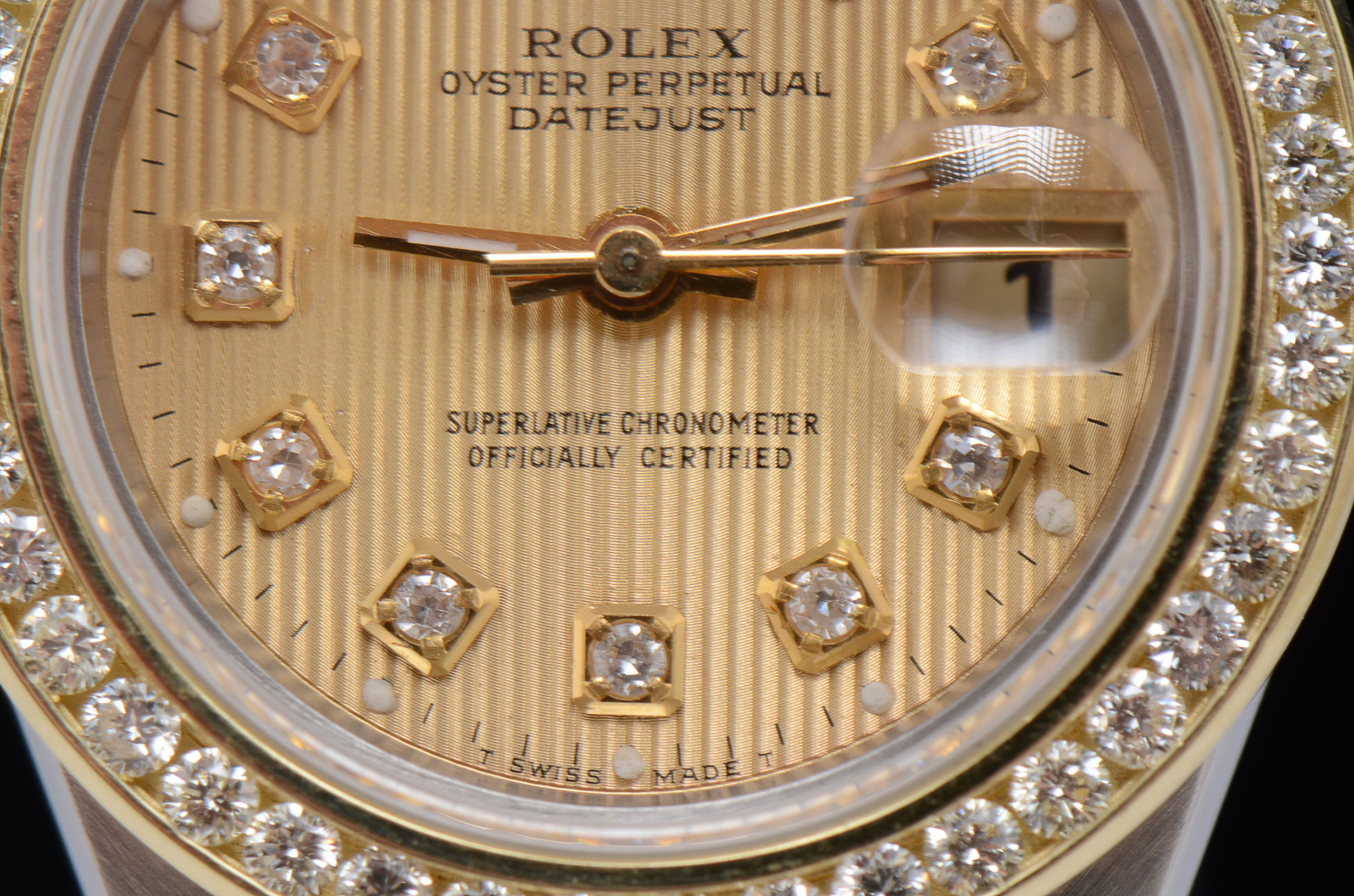 Ladies Rolex Datejust 18k Gold YG.SS 69173 Diamond Bezel and Dial