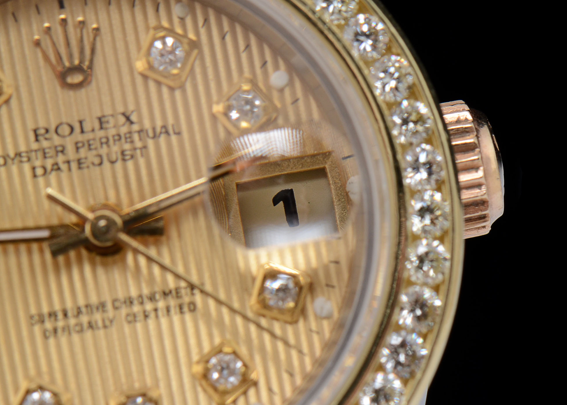 Ladies Rolex Datejust 18k Gold YG.SS 69173 Diamond Bezel and Dial