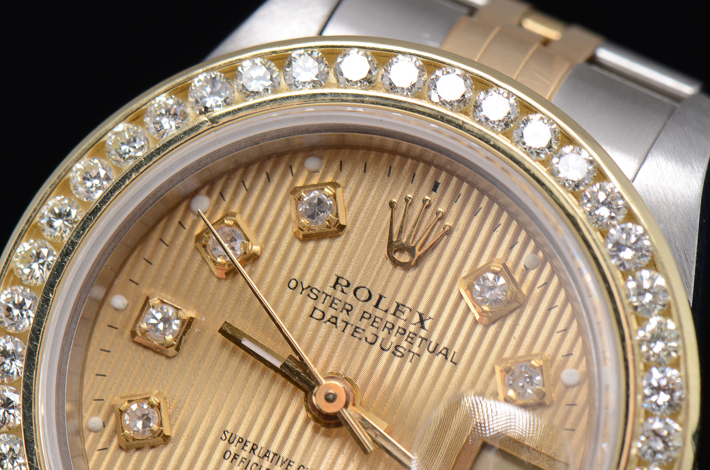 Ladies Rolex Datejust 18k Gold YG.SS 69173 Diamond Bezel and Dial