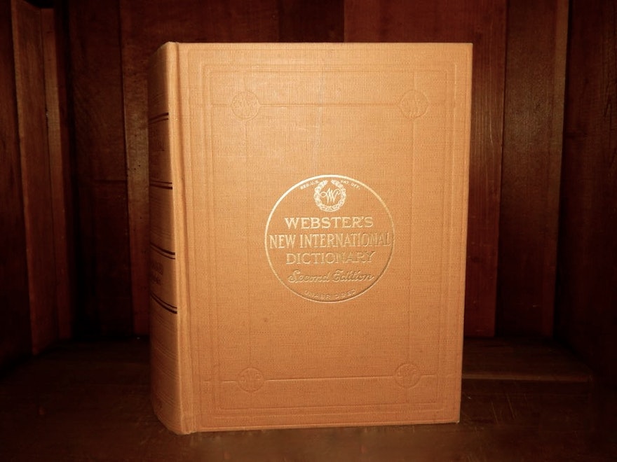 Webster's New International Dictionary Second Edition Unabridged