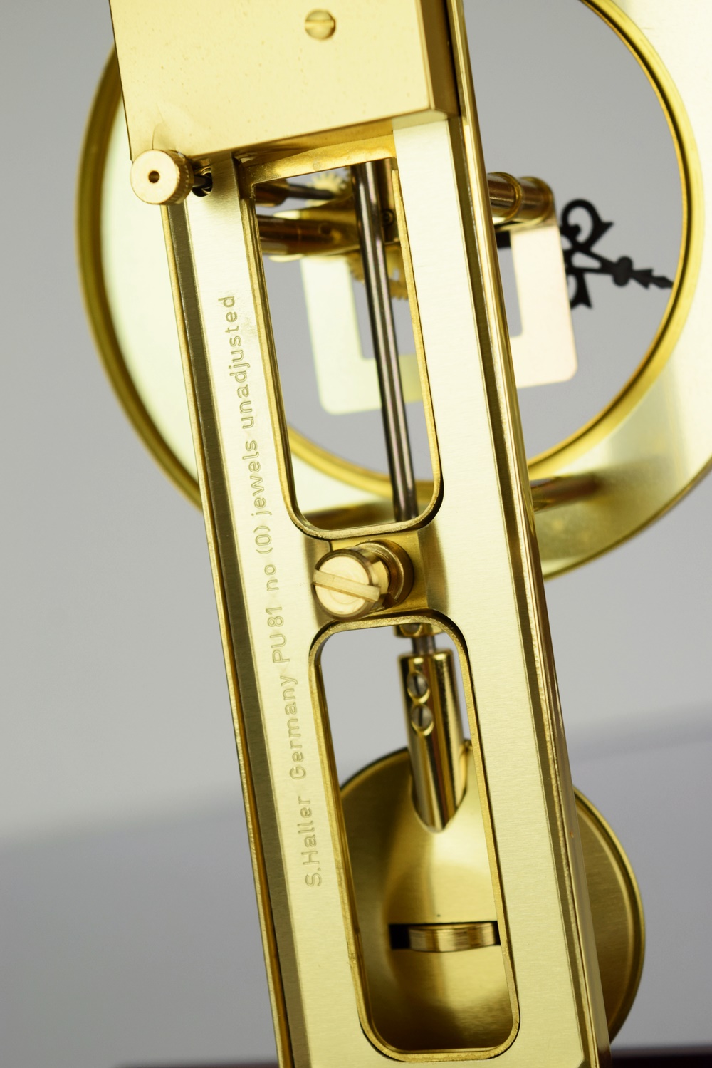 "Selco Geneve" German Brass Anniversary Clock Under Glass